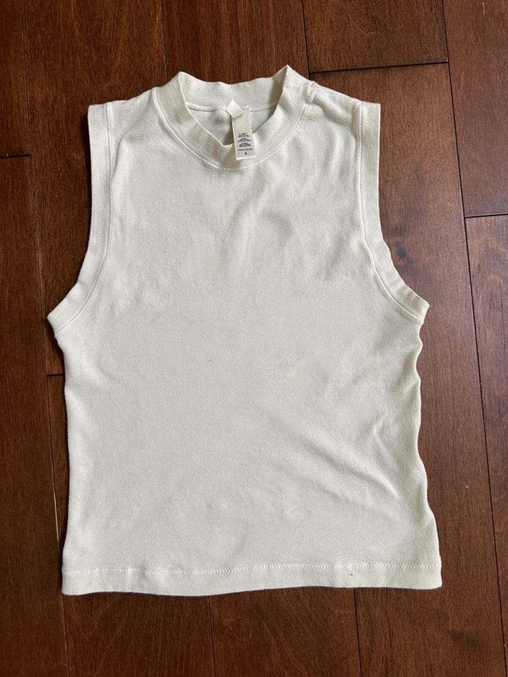 SKIMS Cream Mock Neck Sleeveless Tank
